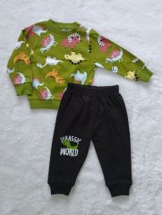 Nazar Baby (12 Ay) Erkek Çocuk Dinozorlu Mevsimlik Takım