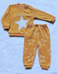 Ponçik Baby Kids (9 Ay) Yıldız Desenli Erkek Çocuk Mevsimlik Takım