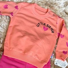 Adım Bebe (6 Ay) Kız Çocuk Mevsimlik İkili Takım (Fuşya)