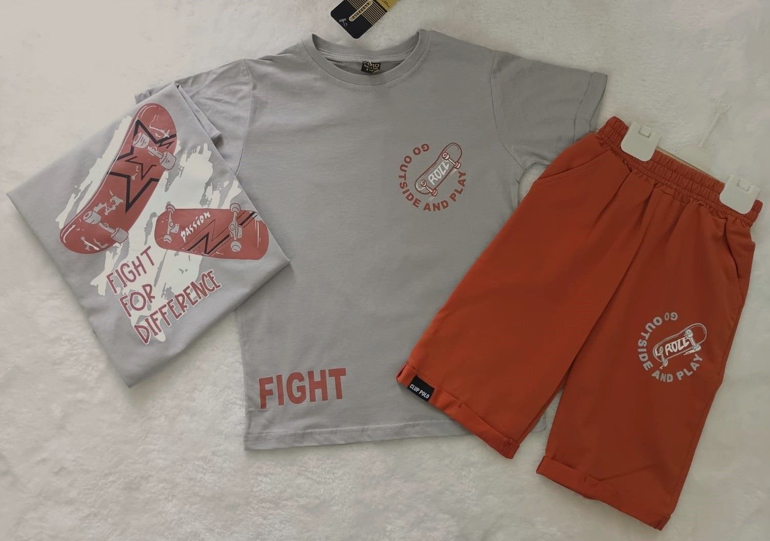 Clup Polo (8-9 Yaş) Erkek Çocuk Tişört - Şort Takım