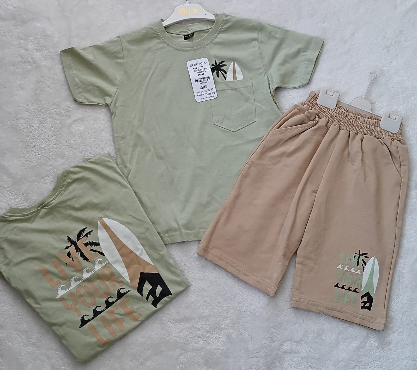 Clup Polo (8-10 Yaş) Erkek Çocuk Tişört - Şort Takım