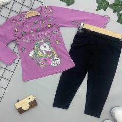 Şeymanur Kids Club (4-7 Yaş) Kız Çocuk Kaprili Yazlık Takım