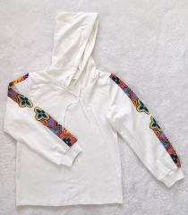 Sealy Style (6-7 Yaş) Kız Çocuk Çantalı Kapüşonlu Sweatshirt-Kot Jile Mevsimlik Takım