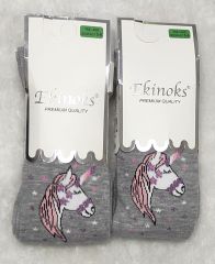 Ekinoks 5-6 Yaş Kız Çocuk Külotlu Çorap (Unicorn)