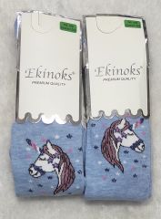 Ekinoks 5-6 Yaş Kız Çocuk Külotlu Çorap (Unicorn)