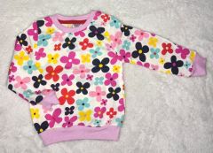 (3-4 Yaş) Kız Çocuk Papatya Desenli Pijama Takım