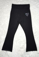 Timi Kids (3-7 Yaş) Kız Çocuk Kalp Nakışlı İspanyol Paça Pantolon/Tayt