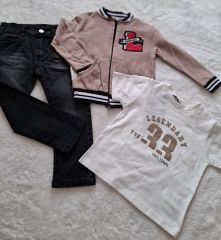 Bizizo Kids (2-6 Yaş) Erkek Çocuk Üçlü Mevsimlik Kolej Takım (Vizon)