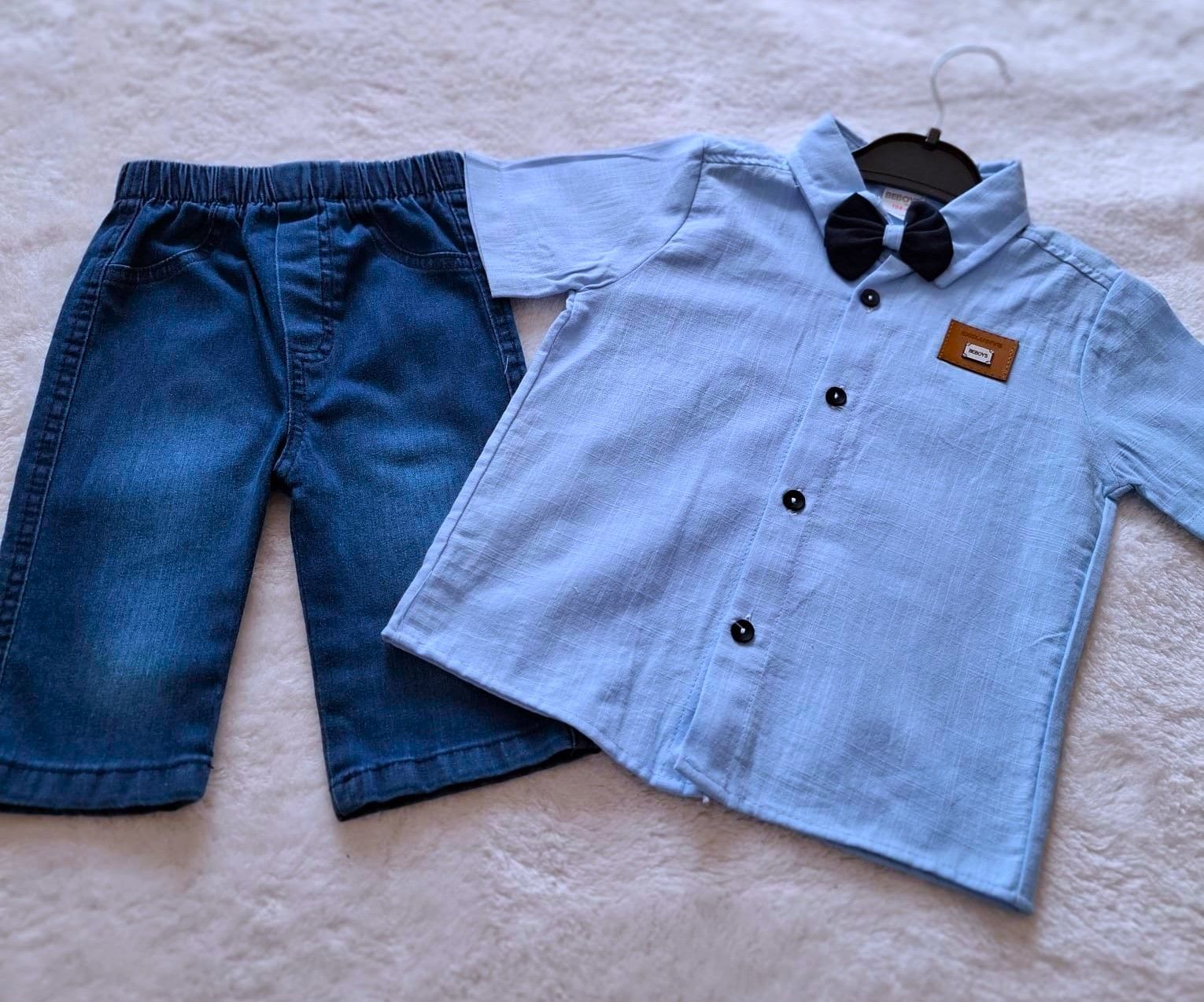 Beboys Kids Wear (1-6 Yaş) Erkek Çocuk Gömlek-Kapri Yazlık Takım