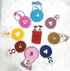 Gül Kurusu El Örgüsü Çanta-Toka Set
