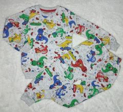 (3-7 Yaş) Erkek Çocuk Dinozor Desenli Pijama Takım