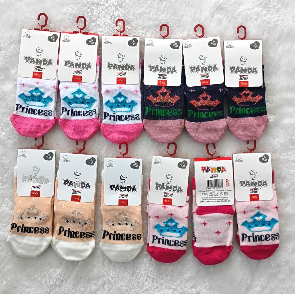 Panda Baby 0-6 Ay Kız Bebek Çorap