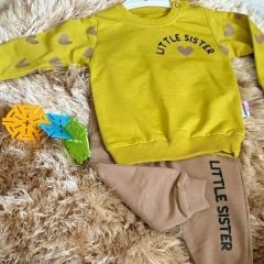 Adım Bebe (6-18 Ay) Kız Çocuk Mevsimlik İkili Takım (Somon)