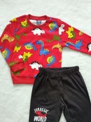 Nazar Baby (9-24 Ay) Erkek Çocuk Dinozorlu Mevsimlik Takım