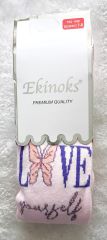 Ekinoks 7-8 Yaş Kız Çocuk Külotlu Çorap (Love Yazılı)