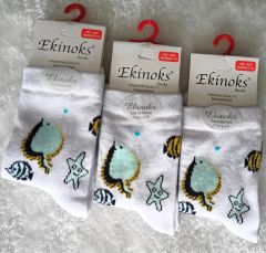Ekinoks 7-8 Yaş Kız Çocuk Dikişsiz Çorap - 1