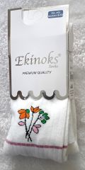 Ekinoks 9-10 Yaş Kız Çocuk Külotlu Çorap (Çiçekli)