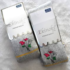 Ekinoks 9-10 Yaş Kız Çocuk Külotlu Çorap (Çiçekli)
