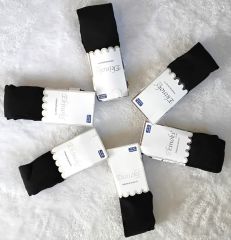 Ekinoks 9-10 Yaş Kız Çocuk Düz Penye Külotlu Çorap (Siyah)