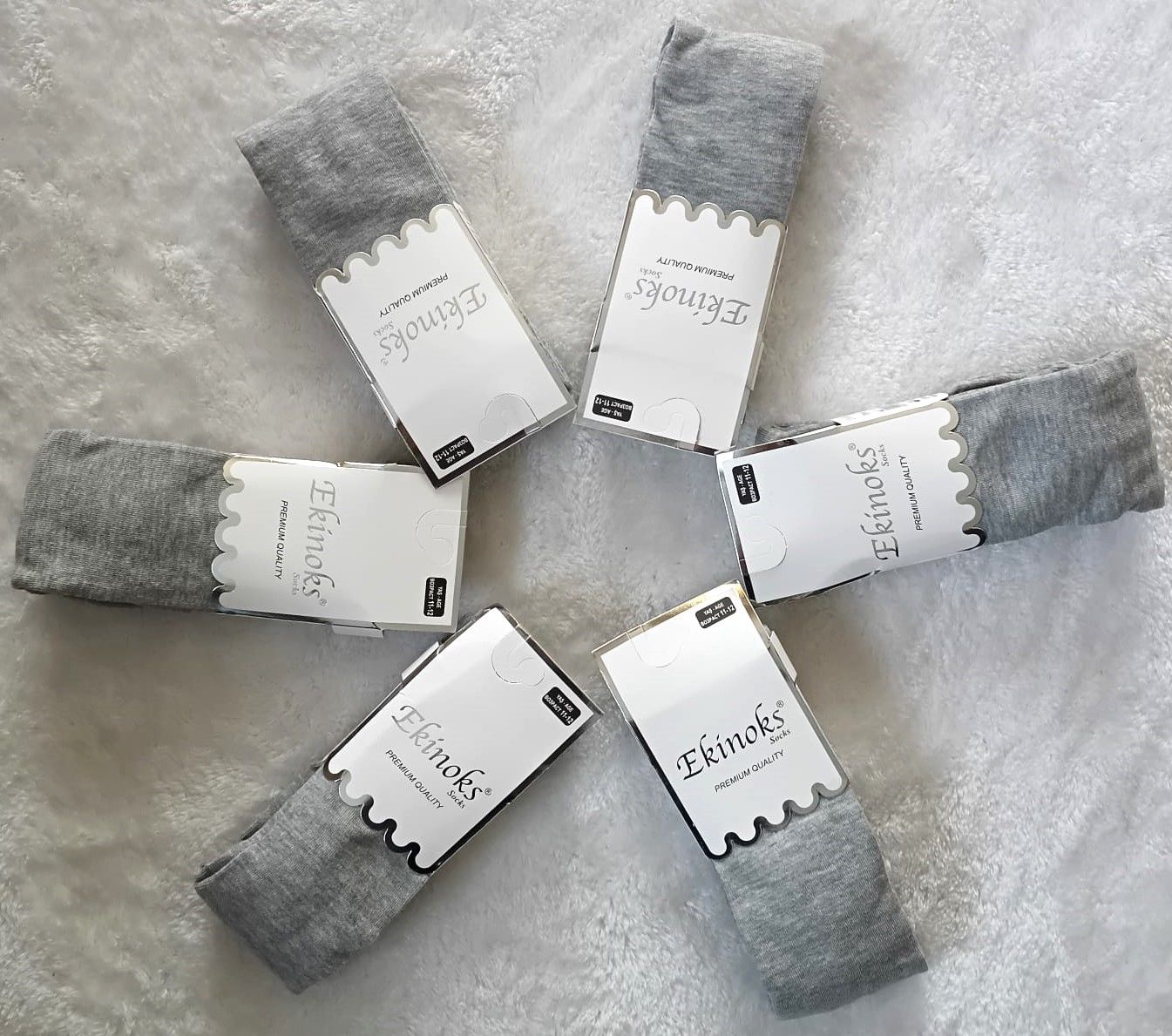 Ekinoks 11-12 Yaş Kız Çocuk Düz Penye Külotlu Çorap (Gri)