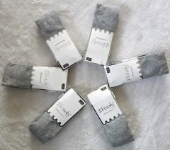 Ekinoks 11-12 Yaş Kız Çocuk Düz Penye Külotlu Çorap (Gri)