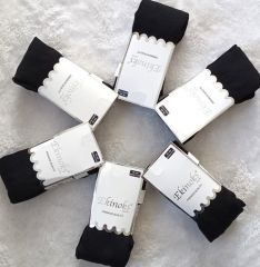 Ekinoks 11-12 Yaş Kız Çocuk Düz Penye Külotlu Çorap (Siyah)